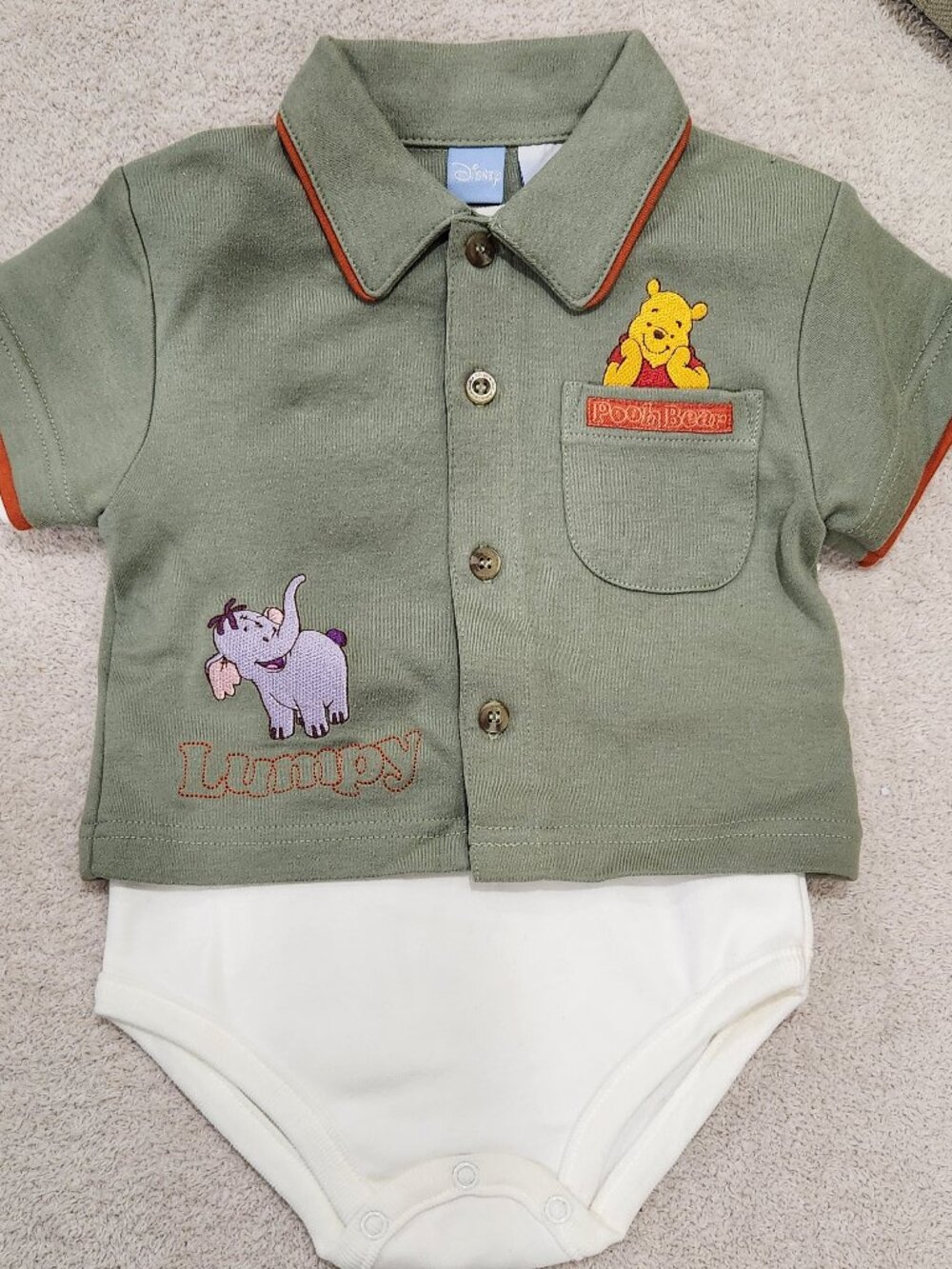 Disney - Baby Boys' 3-Pc Pooh & Lumpy Short Set - Picture 2 of 9